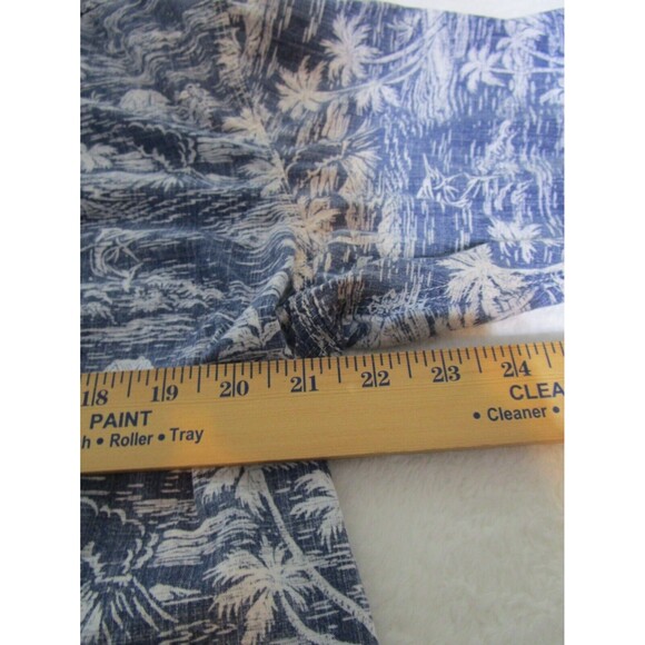 Red Head Mens Button Up Shirt Size Large Blue Tropical Short Sleeve - Picture 5 of 9